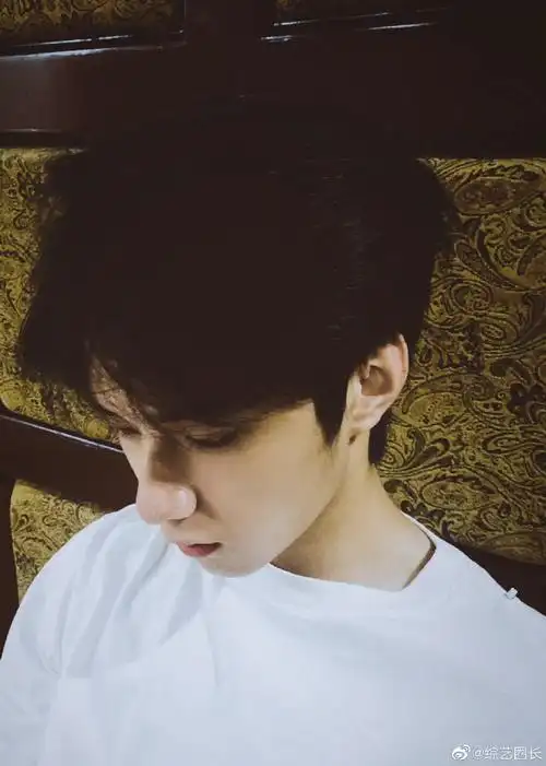 刘耀文怼脸自拍照#刘耀文怼脸自拍照9615白色短袖的夏日男友风