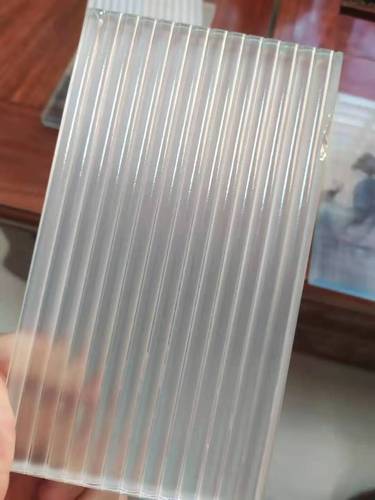 溥畔定制艺术玻璃超白长虹玻璃海棠花水纹钻石瓦楞双方格压花钢化玻璃