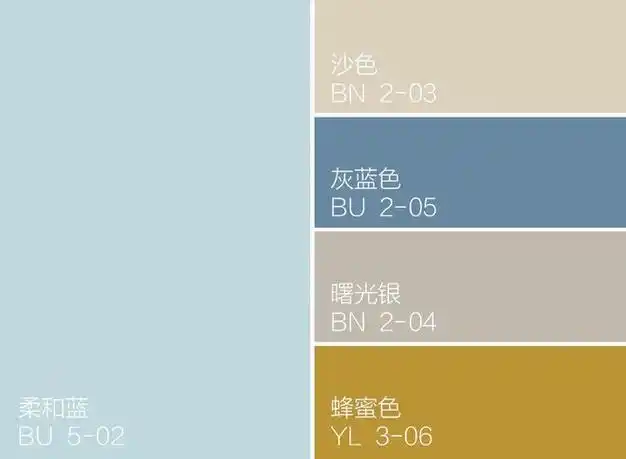 灰蓝色的窗框和边角线,曙光银的树冠床头板,这间卧室运用了大量灰色调