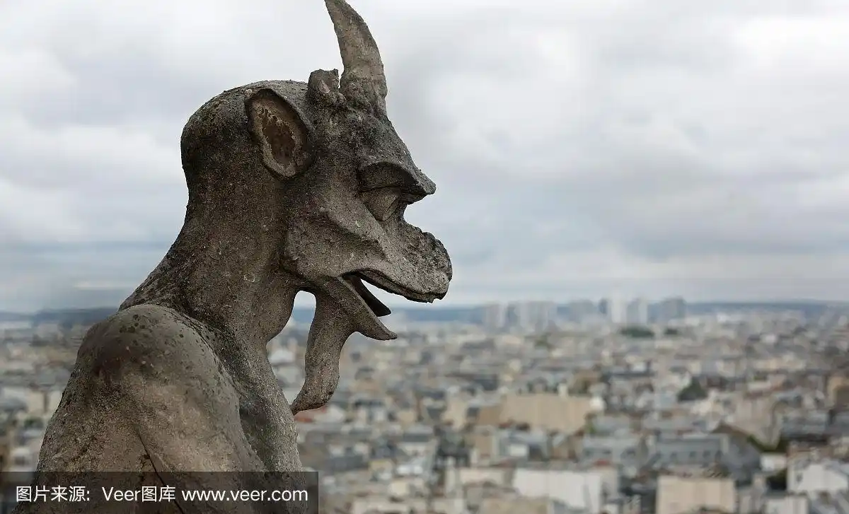 怪兽饰,怪物,雕像,杜塞尔多夫,巴黎圣母院