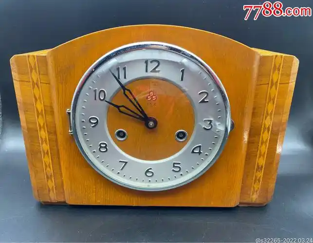 80年代三五座钟555机械上弦老座钟-价格:210元-se86115659-座钟