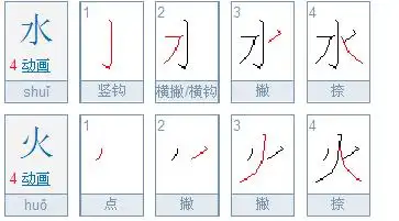 水,火的笔顺视频