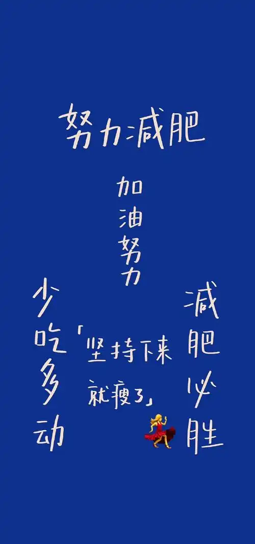 克莱因蓝壁纸|减肥文字壁纸