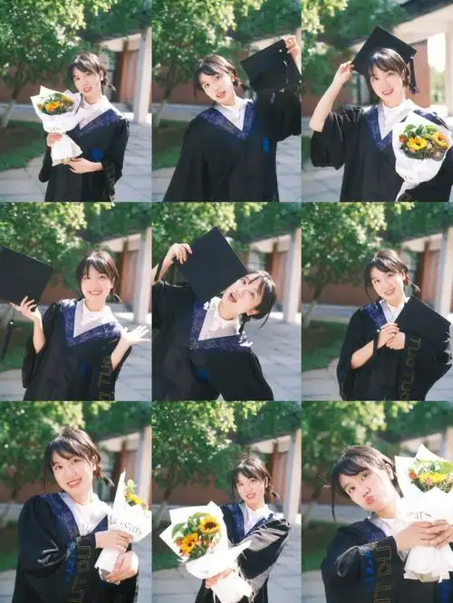 超简单的学士服拍照姿势学起来毕业照