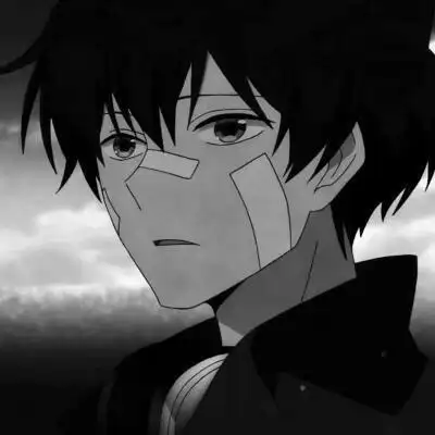 黑白动漫头像丧系男