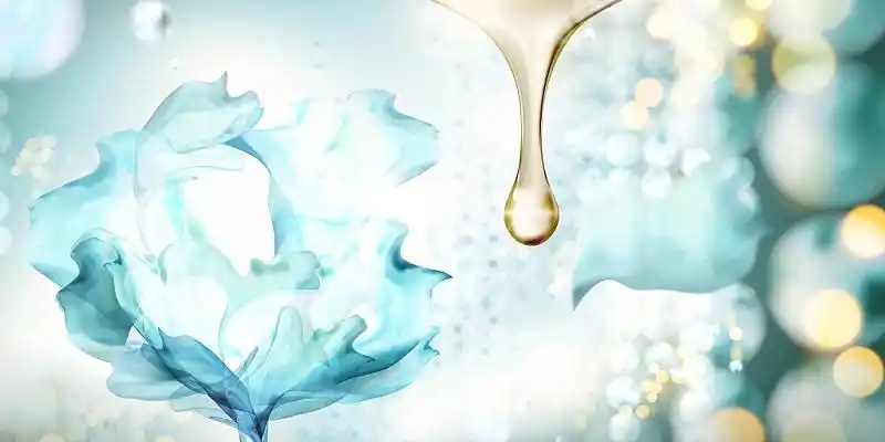 美容护肤清爽精华水润养护系列化妆品展板背景