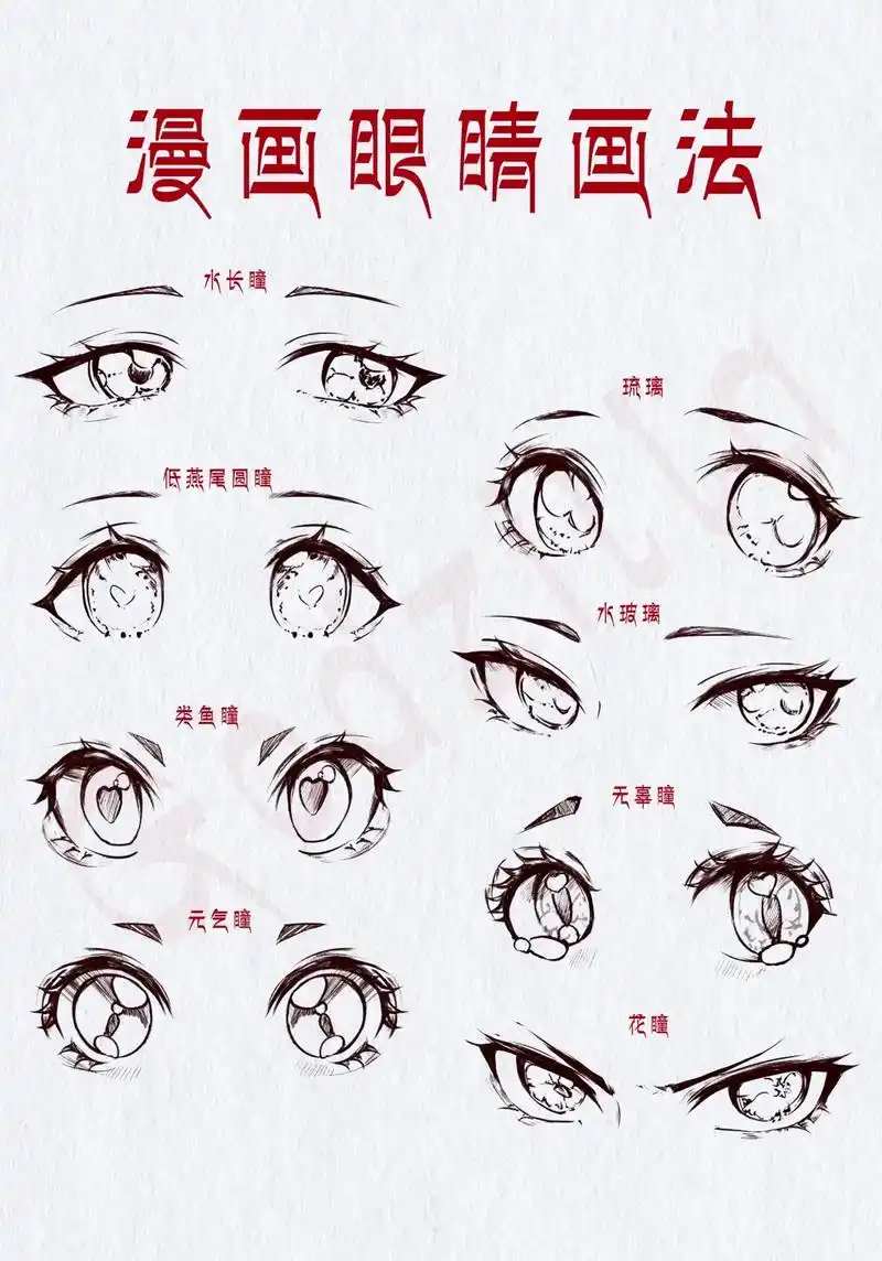 二次元动漫眼睛的画法.