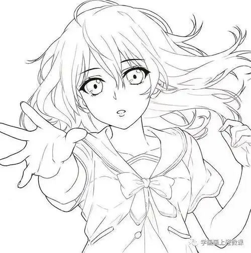 动漫线稿临摹素材高清动漫线稿新手临摹图片