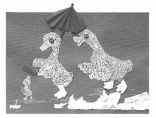 点状材料的粘贴