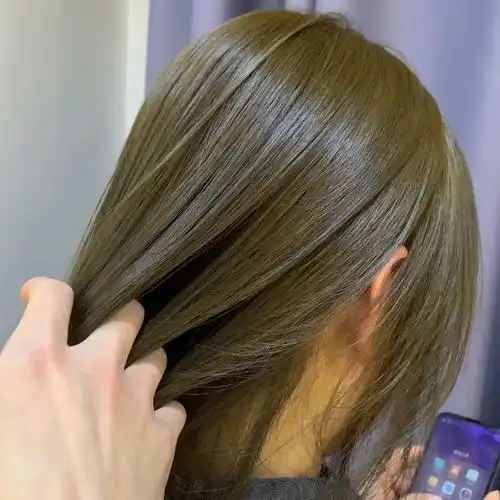 青棕色染发剂流行纯自己在家染头发植物亚麻染色发膏女无刺激天然