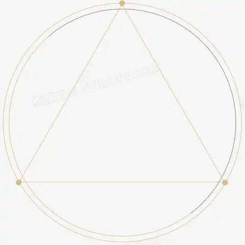 线条圆形三角形