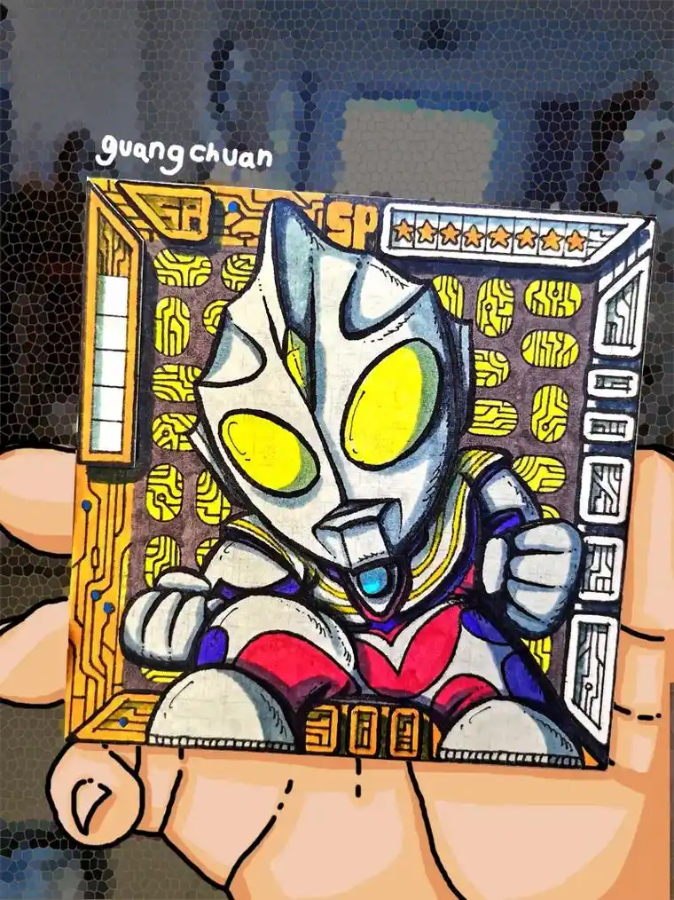 再发一下迪迦奥特曼的过程稿#简笔画教程 #迪迦奥特曼 #一看 - 抖音