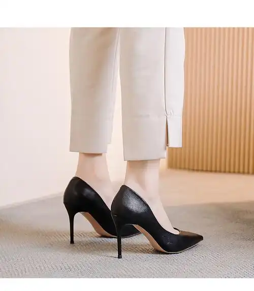 卡卡妮亚气质女神范职业女士尖头鞋法式高跟鞋女细跟浅口单鞋女春