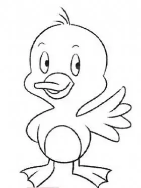 鸭子开会故事简笔画