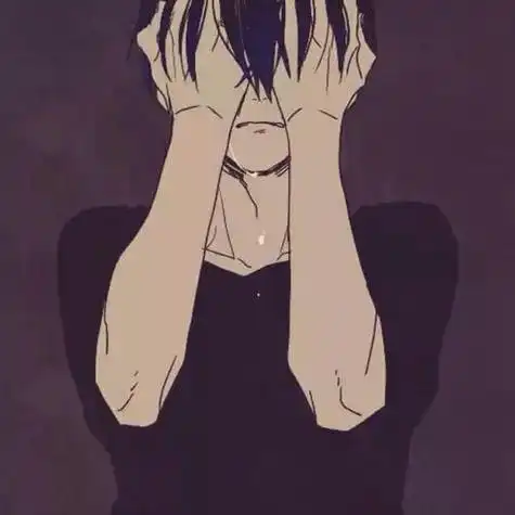 捂脸流泪男生动漫头像图片