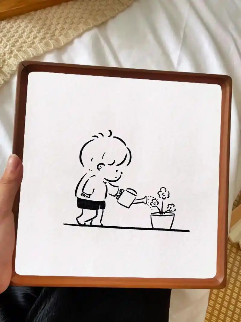 浇花的小男孩简笔画.#小男孩简笔画#绘画#简笔画#儿童简笔画 - 抖音