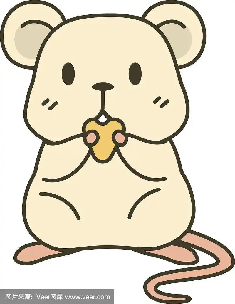 可爱的鼠生肖卡通