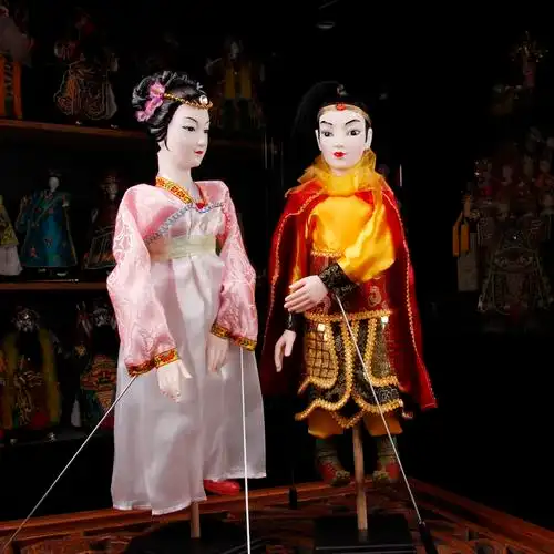 射日嫦娥奔月杖头木偶可动人偶课堂训练表演木偶