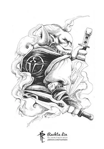 dota2大触手绘作品黑与白就可以展示一切