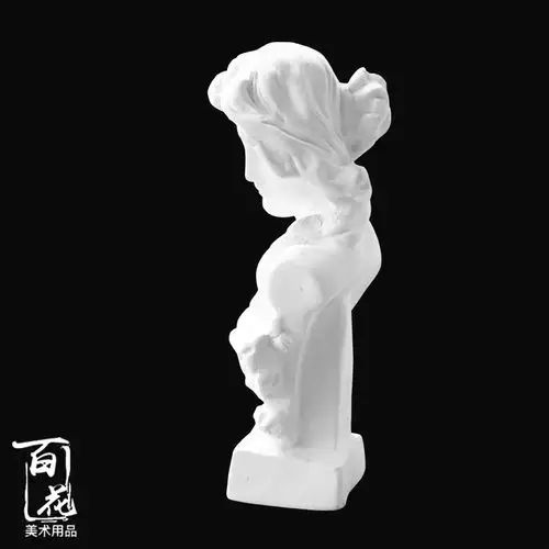 小琴女22cm石膏像美术写生教具静物绘画素描头像 雕像摆件包邮