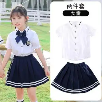 迪士尼小学生校服夏季套装一年级班服幼儿园园服英伦夏装衬衫毕业照