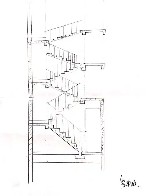18级小河工优秀作业-楼梯剖面图