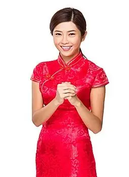 女人,祝福,手势,月亮,新年