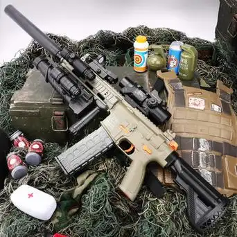 儿童水晶枪m416吃鸡电动专用连发仿真突击步软弹手自一体玩具枪