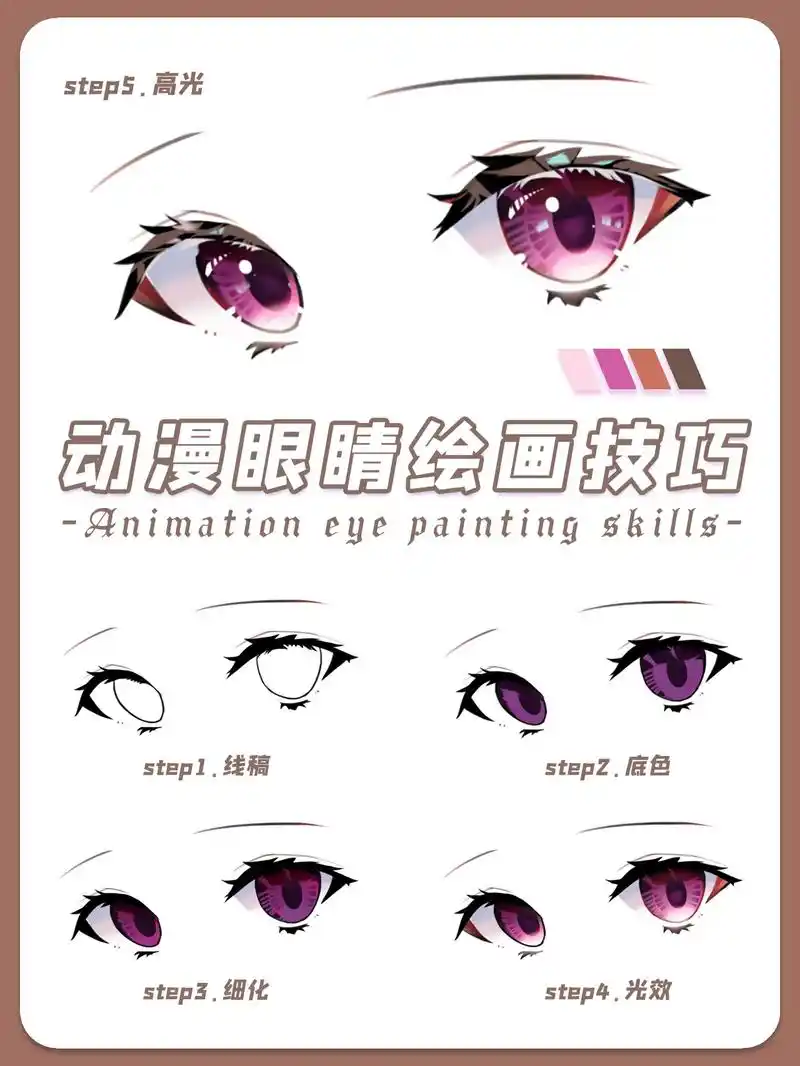 简单又好看的动漫眼睛画法教程来啦～快学快学!真的不难!#画画 - 抖音