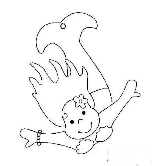 美人鱼恶童jian简笔画