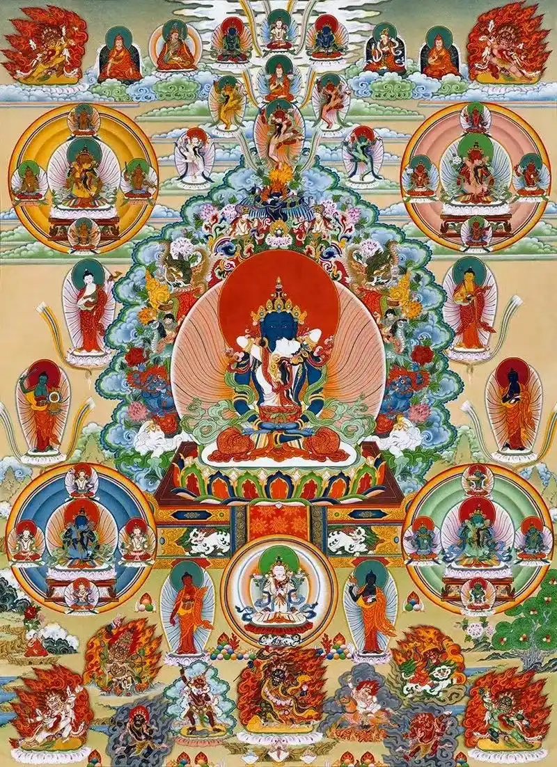 05文武百尊#唐卡 #藏文化 #非遗文化 #佛教文化 #见者 - 抖音