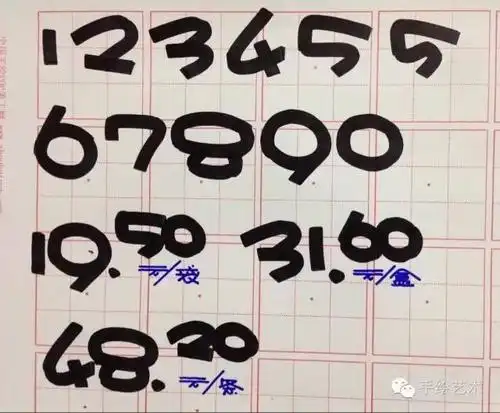 手绘pop字体海报的价格数字应该这样写有亲和力哦