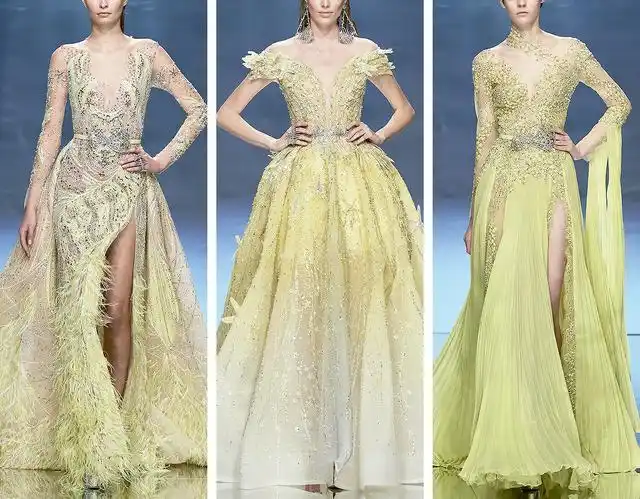 ziadnakad2020高定礼服神秘梦幻亚特兰蒂斯清澈春夏色系