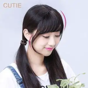 娇滴滴假发  可爱减龄空气感刘海 高温丝薄刘海 齐留海假发逼真