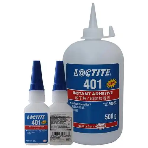 中低粘度快干胶乐泰401胶水塑料或弹性材料的快速粘接