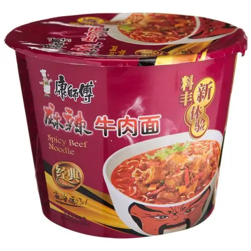 康师傅方便面麻辣牛肉面 ￥3.8元/桶 月售5份