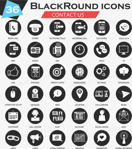 通讯方式图标设计矢量素材