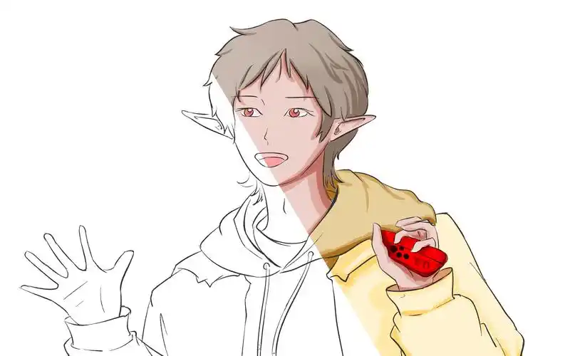 [板绘初画] 练习系列 改线稿 参考动作易只羊 朋友请听好