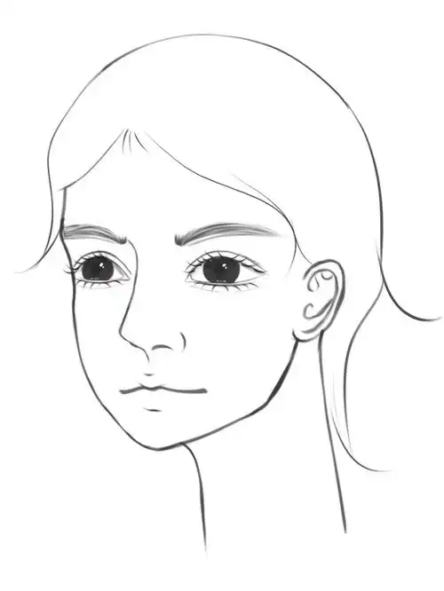 线稿打卡9100斜侧脸练习