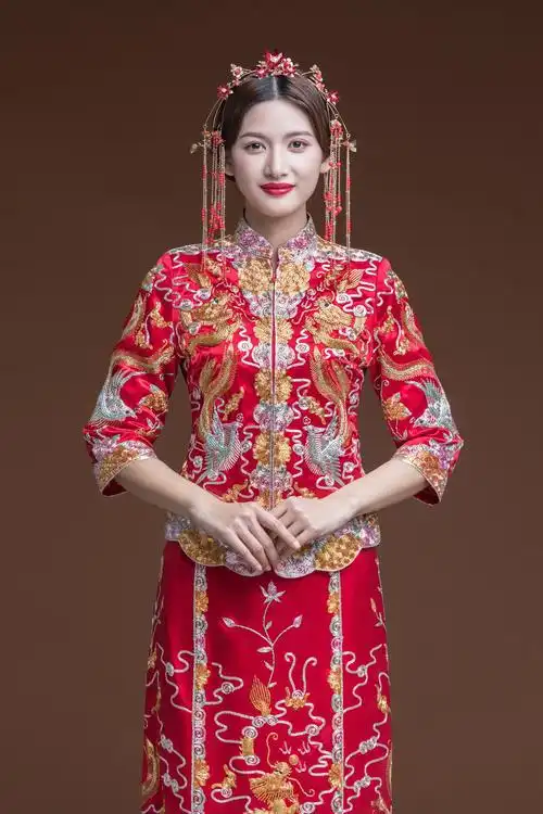 鸳鸯·石榴·金鱼龙凤褂秀禾服租赁定制