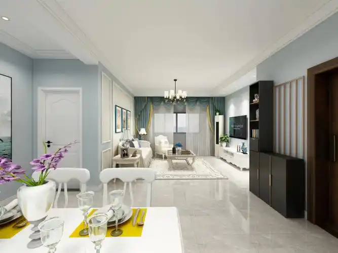 即墨装修海信学府里120平简欧风效果图