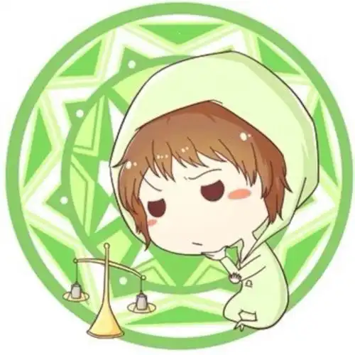 天秤座,q版十二星座/犹豫/绿色/无水印 「flora芙洛娅」