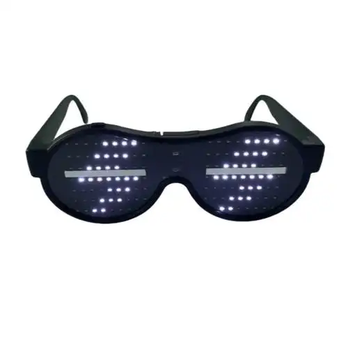 赛博朋克电池版动图眼镜科幻发光墨镜生日应援蹦迪jk酒吧ins潮女led男