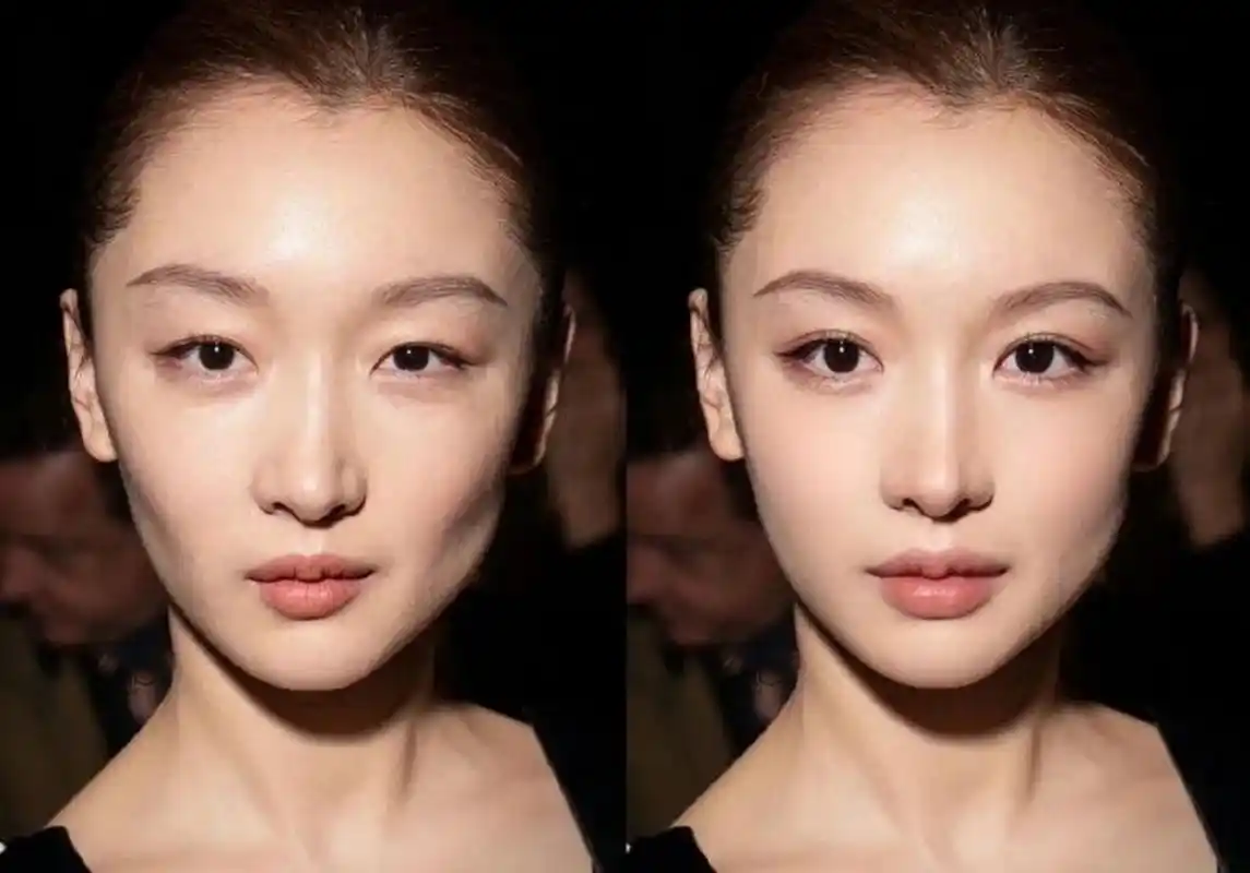 网友按自己的审美给周冬雨做了填充,双眼皮等调整,你们觉得如何?