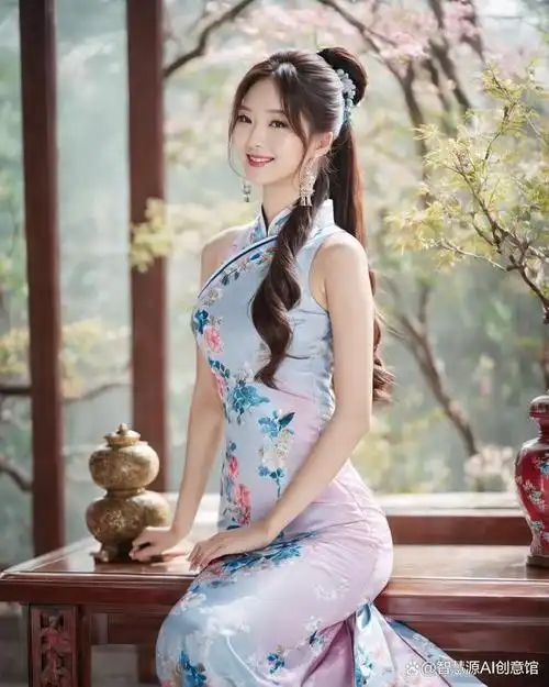 震撼ai美女,尽显旗袍装魅力!