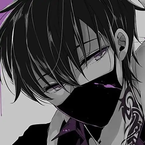 个性基友暗黑丧味血腥动漫男生头像图片