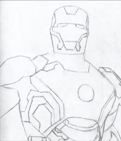 素描钢铁侠图画(22张)