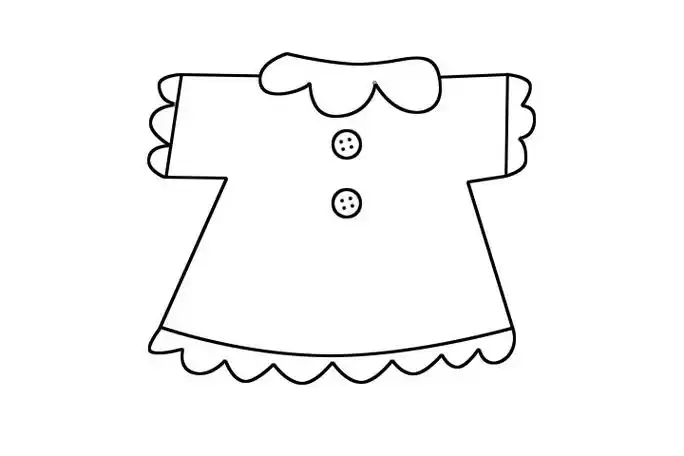 小女生衣服简笔画步骤