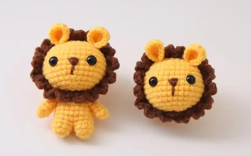 【新手编织教程】小狮子 玩偶小挂件 毛线钩针diy手工编织教程 米妈手