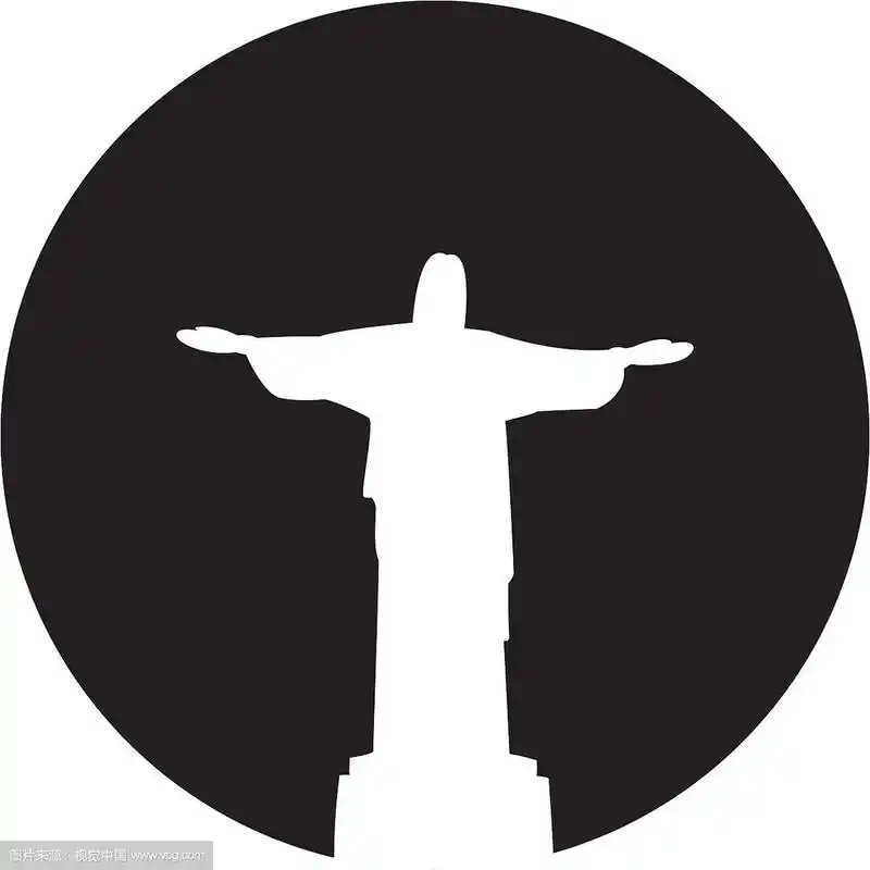 耶稣基督雕像的剪影在里约热内卢de